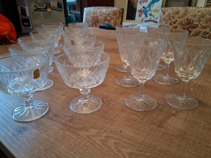 Vintage champagneglazen vmc reims, Antiek en Kunst, Curiosa en Brocante, Ophalen