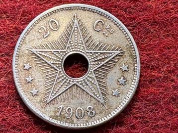 Onafhankelijke Staat Congo - 20 centiem 1908 (#005#) beschikbaar voor biedingen
