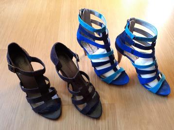 2 paar sandalen met hoge hakken — heel chique! Schoenmaat 39 beschikbaar voor biedingen