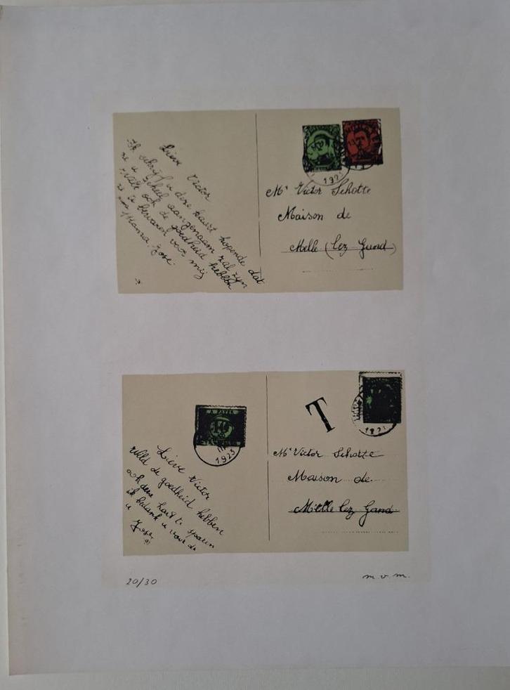 zeefdruk Marcel van Maele, Lieve Victor, Antiquités & Art, Art | Lithographies & Sérigraphies, Enlèvement