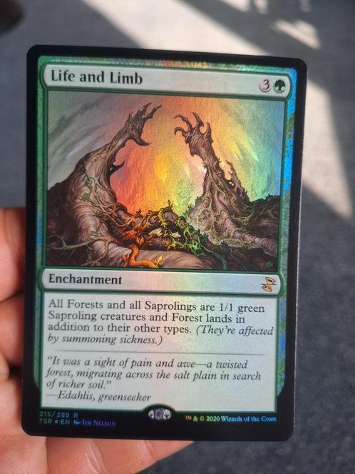 Life and limb foil 2020 NM/MINT Engels, Hobby en Vrije tijd, Verzamelkaartspellen | Magic the Gathering, Zo goed als nieuw, Losse kaart
