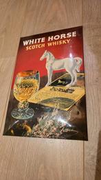 White horse scotch whiskey metalen plaat, Verzamelen, Ophalen of Verzenden, Zo goed als nieuw, Reclamebord
