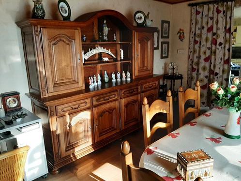 komplete eetplaats uit massieve eik, Huis en Inrichting, Complete eetkamers, Zo goed als nieuw, Ophalen