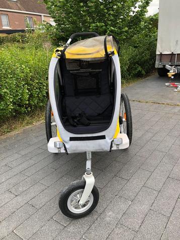 fiets kinder aanhangkar, Fietsen en Brommers, Fietsaccessoires | Aanhangwagens en Karren, Ophalen, Zo goed als nieuw