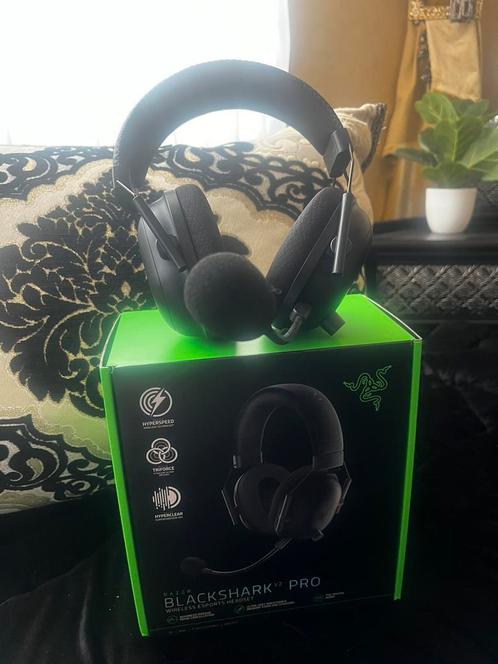 Razer Blackshark V2 Pro, Computers en Software, Headsets, Zo goed als nieuw, Over-ear, Draadloos, Gaming headset, Mute-functie