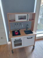 Houten speelgoedkeuken met accessoires, Kinderen en Baby's, Ophalen, Gebruikt, Hout, Speelkeuken