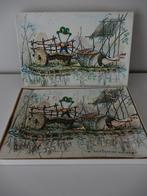 Houten puzzel Rick de kikker en de slak, Ophalen, Gebruikt, Van hout