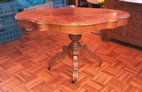 Magnifique table basse ovale genre Biedermeier, Antiquités & Art, Antiquités | Meubles | Tables, Enlèvement