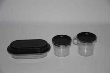 Tupperware 1976 melk, koffiekan en brooddoos, Enlèvement ou Envoi, Utilisé