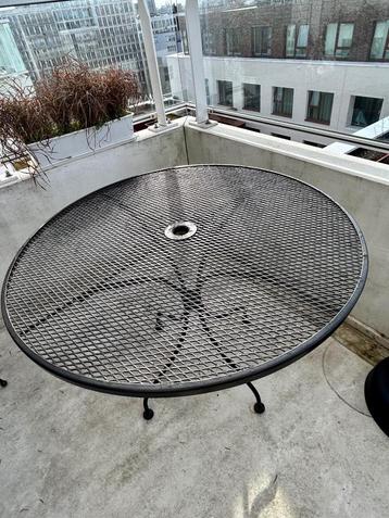 Gietijzeren terras tafel 107 cm diameter 