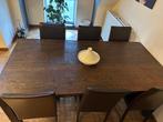 Eettafel met 6 stoelen zo goed als nieuw, Huis en Inrichting, Tafels | Eettafels, Ophalen, 100 tot 150 cm, 200 cm of meer, Zo goed als nieuw