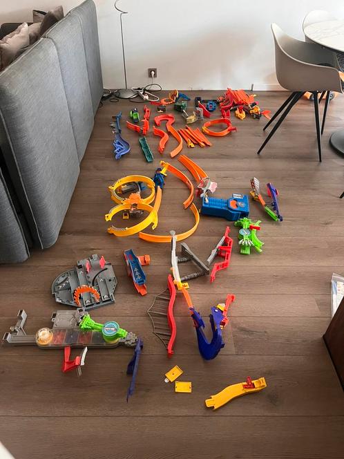 Hot Wheels, Kinderen en Baby's, Speelgoed | Racebanen, Gebruikt, Racebaan, Handmatig, Hot Wheels, Met looping, Zelf te bouwen