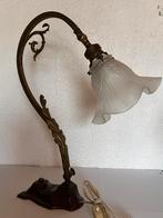 Art Deco massief bronzen lamp, Antiek en Kunst, Ophalen of Verzenden, Brons