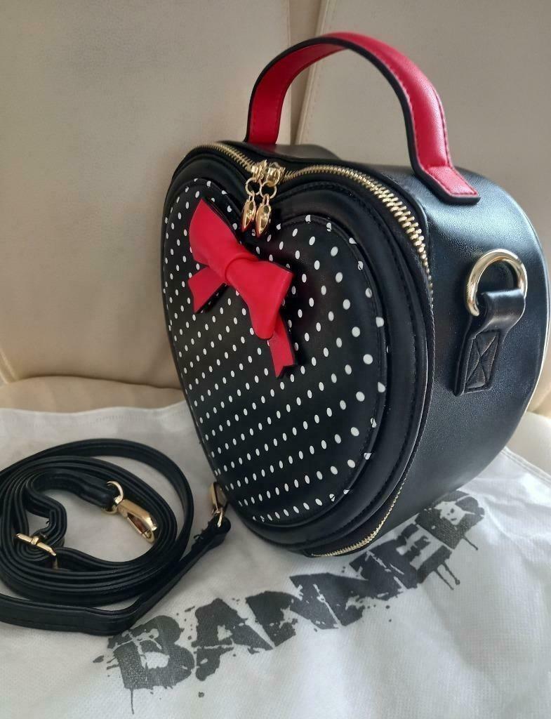 Vintage handtas hartvorm, Enlèvement ou Envoi, Neuf, Noir, Sac à main