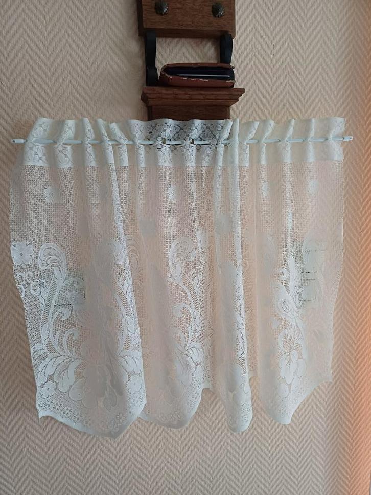 rideau brise vue, Huis en Inrichting, Stoffering | Gordijnen en Lamellen, Gebruikt, Minder dan 100 cm, 50 tot 100 cm, Wit, Ophalen of Verzenden