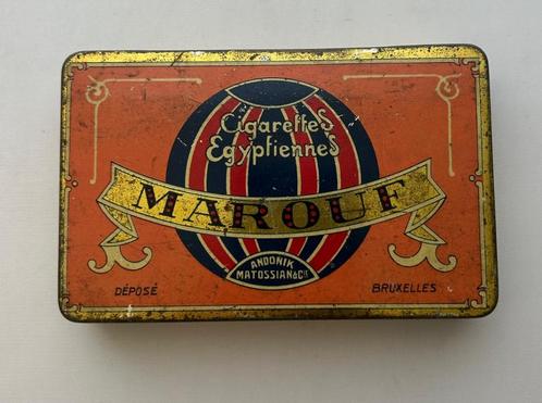 oude blikken sigaretten doos - Marouf cigarettes, Verzamelen, Blikken, Ophalen of Verzenden