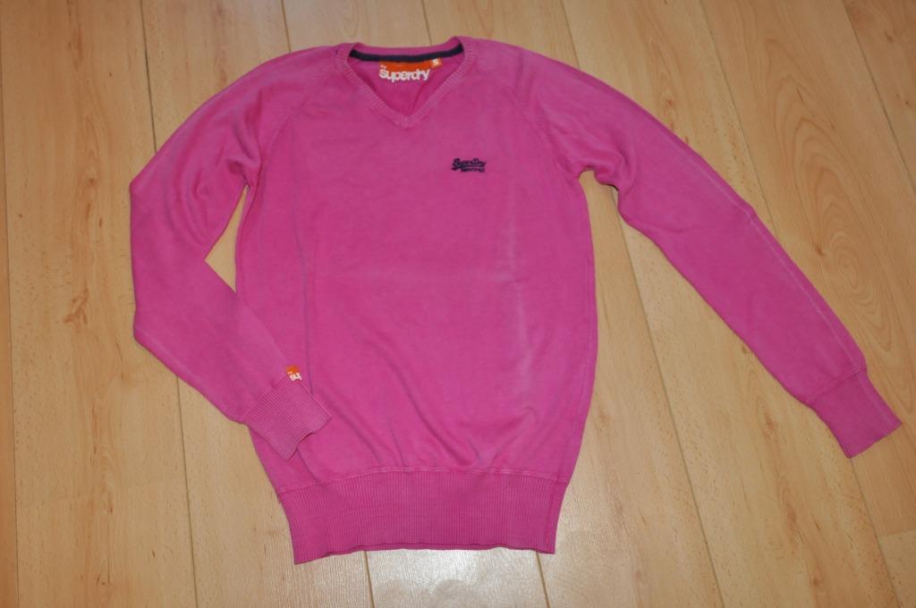 Superdry pull rose col en v t.S homme/ L femme, Taille 38/40 (M), Superdry, Rose, Enlèvement