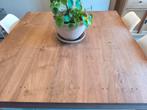 Vierkante eettafel teak, Huis en Inrichting, Ophalen, Gebruikt, Vijf personen of meer, Landelijke stijl