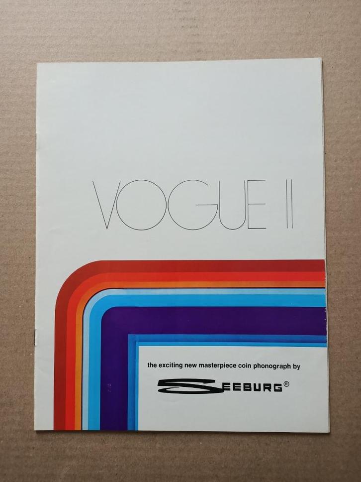 Folder: Seeburg Vogue II (1974) jukebox, Verzamelen, Automaten | Jukeboxen, Seeburg, Verzenden