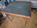 Antieke inklapbare kaarttafel met vilten blad, Enlèvement