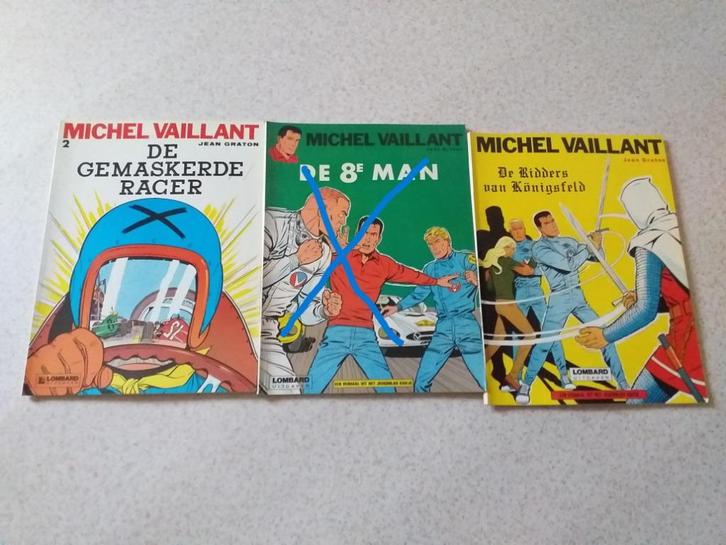 MICHEL VAILLANT "nrs 2/12/13/", Boeken, Stripverhalen, Gelezen, Meerdere stripboeken, Ophalen of Verzenden