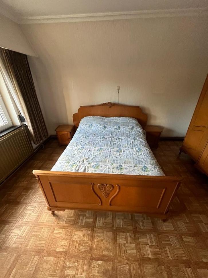 Eiken slaapkamer, Huis en Inrichting, Slaapkamer | Complete slaapkamers, Gebruikt, Tweepersoons, Ophalen