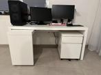 Bureau met ladenblok Malm ikea + bureastoel, Huis en Inrichting, Ophalen, Zo goed als nieuw, Bureau