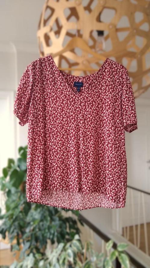 GANT fleurig roestbruin bloesje, maatje 38 - nieuwstaat, Kleding | Dames, Blouses en Tunieken, Zo goed als nieuw, Maat 38/40 (M)