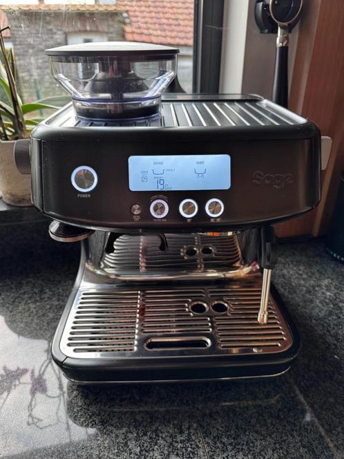 Sage Barista Pro met accessoires - Black Stainless Steel, Elektronische apparatuur, Koffiezetapparaten, Zo goed als nieuw, Koffiebonen