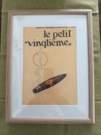 Kuifje - ingelijste litho - Le Petit Vingtième, Ophalen of Verzenden, Kuifje, Zo goed als nieuw, Overige typen