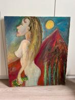Schilderij met naakte dame, Antiek en Kunst, Ophalen of Verzenden