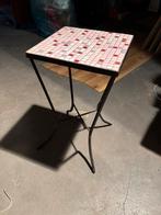 Table d'appoint rétro vintage avec plateau en mosaïque, Enlèvement ou Envoi