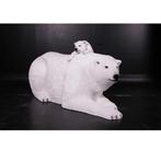 Polar Bear beeld met jong – IJsbeer Hoogte 190 cm, Ophalen, Nieuw