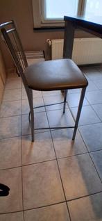 Hoge stoelen (6 stuks), Huis en Inrichting, Stoelen, Ophalen, Gebruikt, Grijs, Metaal