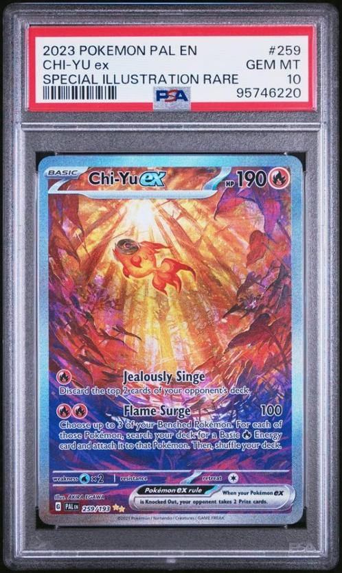 Pokémon : Chi-Yu ex - PALen - 259/193 - PSA 10, Hobby en Vrije tijd, Verzamelkaartspellen | Pokémon, Nieuw, Losse kaart, Foil