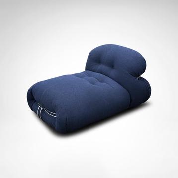 Soriana chaise longue navy blue bouclé Cassina-Showroommodel beschikbaar voor biedingen