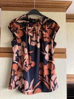 Zwart met bruin satijnen bloes, los model, Comma, 38 zo goed, Kleding | Dames, Blouses en Tunieken, Maat 38/40 (M), Zwart, Zo goed als nieuw