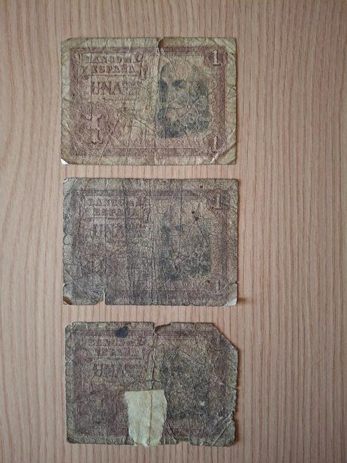 Oude bankbiljetten Spanje 1 Peseta, Postzegels en Munten, Munten en Bankbiljetten | Verzamelingen, Bankbiljetten, Ophalen of Verzenden