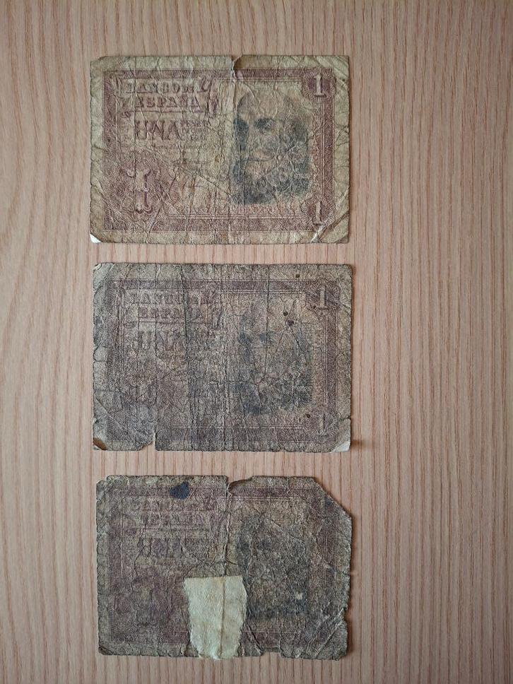 Oude bankbiljetten Spanje 1 Peseta, Postzegels en Munten, Munten en Bankbiljetten | Verzamelingen, Bankbiljetten, Ophalen of Verzenden