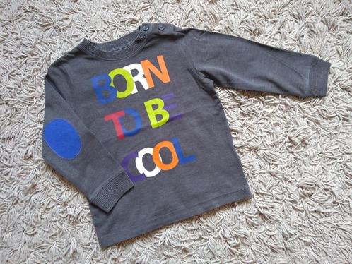 ★ M86 - Longsleeve 'born to be cool', Kinderen en Baby's, Babykleding | Maat 86, Gebruikt, Jongetje, Shirtje of Longsleeve, Ophalen of Verzenden
