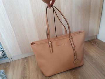Michael Kors schoudertas - Temple Tote cognac, Ophalen, Zo goed als nieuw