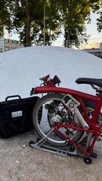 Brompton M6R rood 6 versnellingen + mand Brompton bagagerek, Ophalen, Brompton, 14 tot 16 inch, Versnellingen