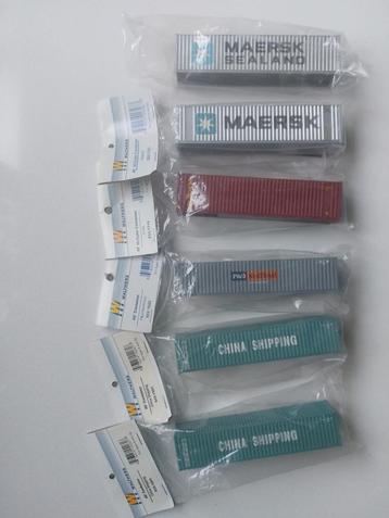 Spoor HO, Walthers 40ft containers, set van 6 stuks beschikbaar voor biedingen