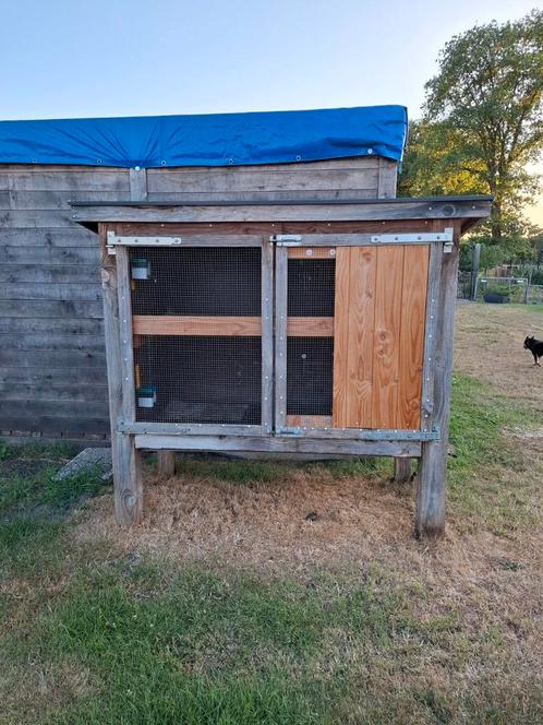 Super grote konijnenflat, Dieren en Toebehoren, Knaagdieren en Konijnen | Hokken en Kooien, Zo goed als nieuw, Hok, 90 cm of meer