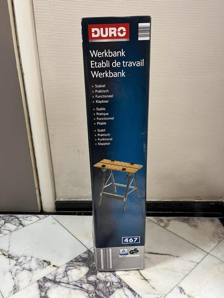 Établi pliable DURO neuf – jamais ouvert – modèle 467, Hobby & Loisirs créatifs, Bricolage, Neuf, Bricolage, Enlèvement