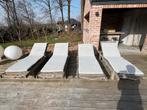 4 transats lits de jardin, Jardin & Terrasse, Enlèvement, Comme neuf