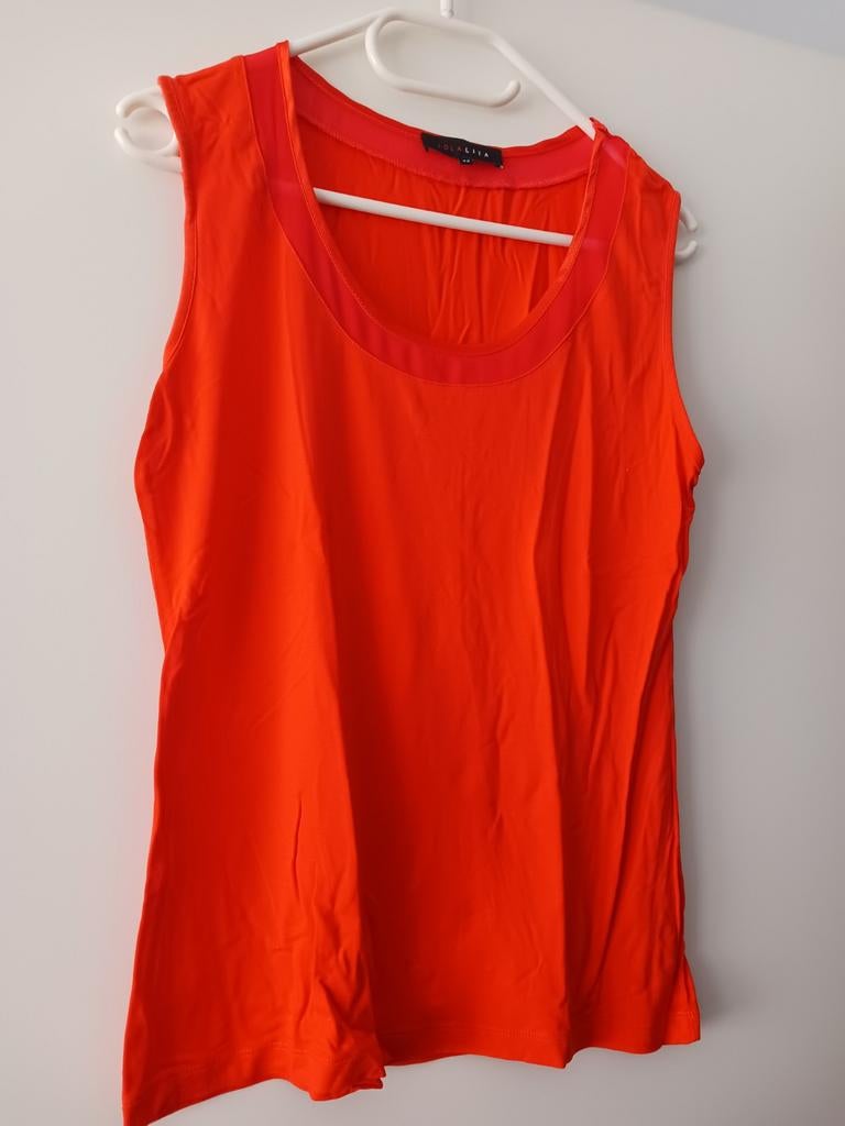 Oranje topje merk Lola Liza net als nieuw te koop. M 42, Kleding | Dames, Topjes, Ophalen, Maat 42/44 (L), Oranje, Zo goed als nieuw