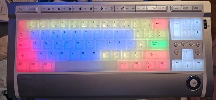 Luxeed U7 Dynamic Pixel LED Toetsenbord, Programmeerbaar, Computers en Software, Toetsenborden, Zo goed als nieuw, Azerty, Bedraad
