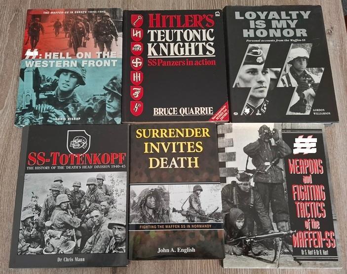 6 boeken over de Waffen-SS, Boeken, Oorlog en Militair, Zo goed als nieuw, Algemeen, Tweede Wereldoorlog, Ophalen of Verzenden
