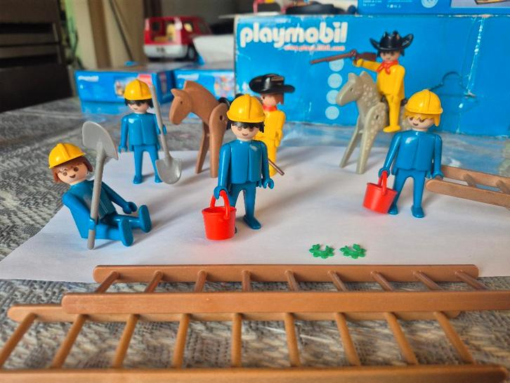 RARE Lot Playmobil 1974 Vintage -  Far West & Chantier ​., Collections, Collections complètes & Collections, Enlèvement ou Envoi